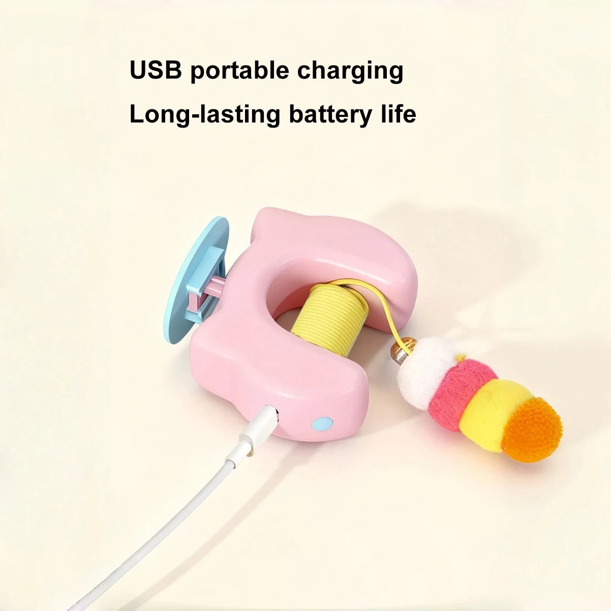 New Electric Cat Toy with 2 Ropes Smart Hanging Door Auto Swing Feather Toy for Self-Entertainment and Cat Teasing Peaceful Pleasures Health and Wellness