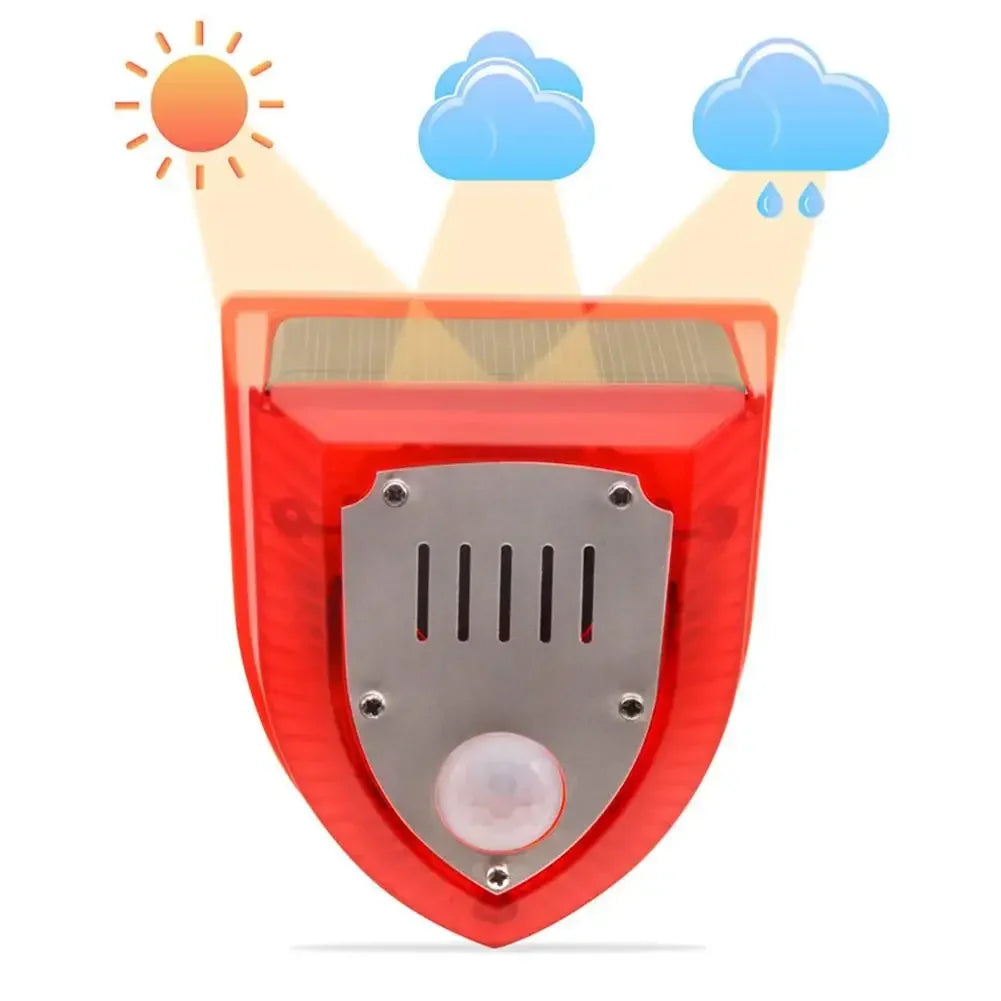 Outdoor Solar Security Siren 3 Modes Motion Sensor Alarm Animal Repeller Driver For Villa Farm Yard Garden Dog Wild Boar Driver Peaceful Pleasures Health and Wellness