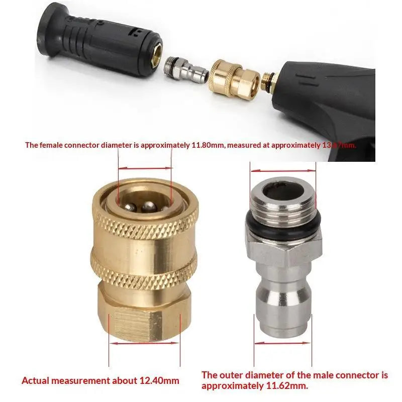 M14 x 1.5 Quick Connector Set – Leak-Proof Pressure Washer Fittings