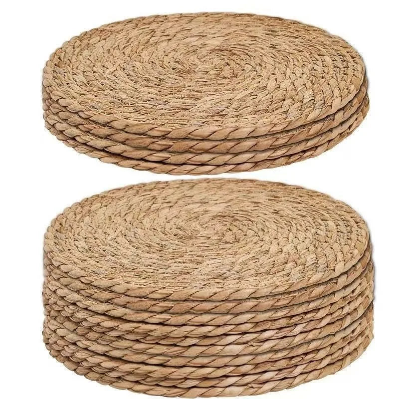 2026 New Pot Mats Handwoven Rattan Placemats Round Heat Insulation Mats Natural Woven Table Mats For Dining Home Wedding Decor Peaceful Pleasures Health and Wellness
