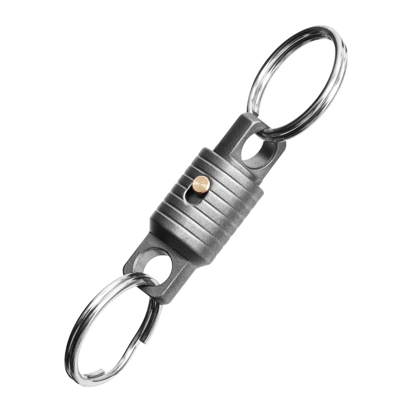 Titanium Alloy Mini Keychain Portable Quick Dismantling Durable Household Outdoor EDC Tool Peaceful Pleasures Health and Wellness GRAY