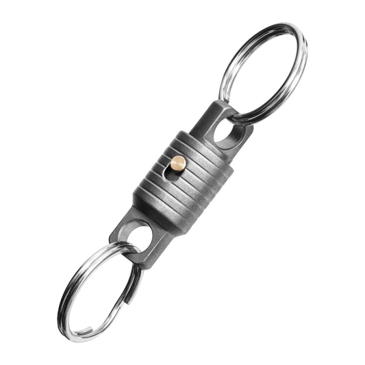 Titanium Alloy Mini Keychain Portable Quick Dismantling Durable Household Outdoor EDC Tool Peaceful Pleasures Health and Wellness GRAY