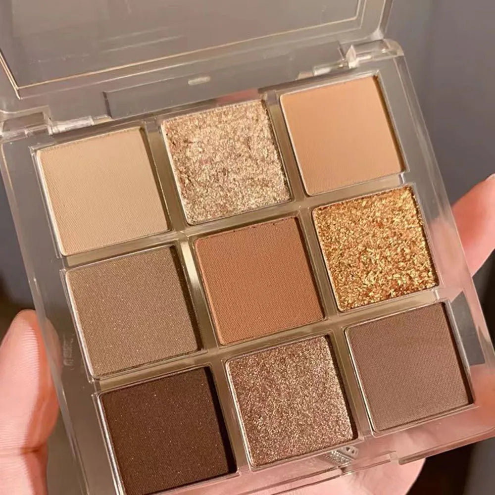 JADED 9-Color Eyeshadow Palette – Matte, Shimmer & Glitter