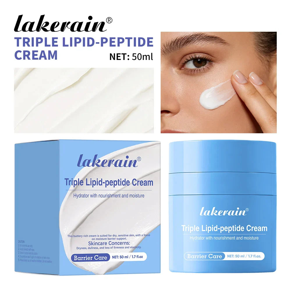 Triple Lipid Peptide Face Cream – Deep Hydration Moisturizer