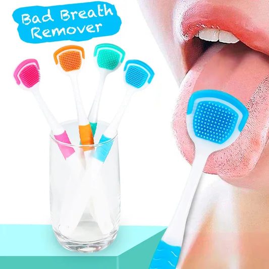 Vaclav 1Pc/4Pcs/8Pcs Silicone Tongue Scraper For Oral Hygiene,Tongue Cleaner Scraper For Oral Care,Tongue Brush Food Debris Clea Peaceful Pleasures Health and Wellness