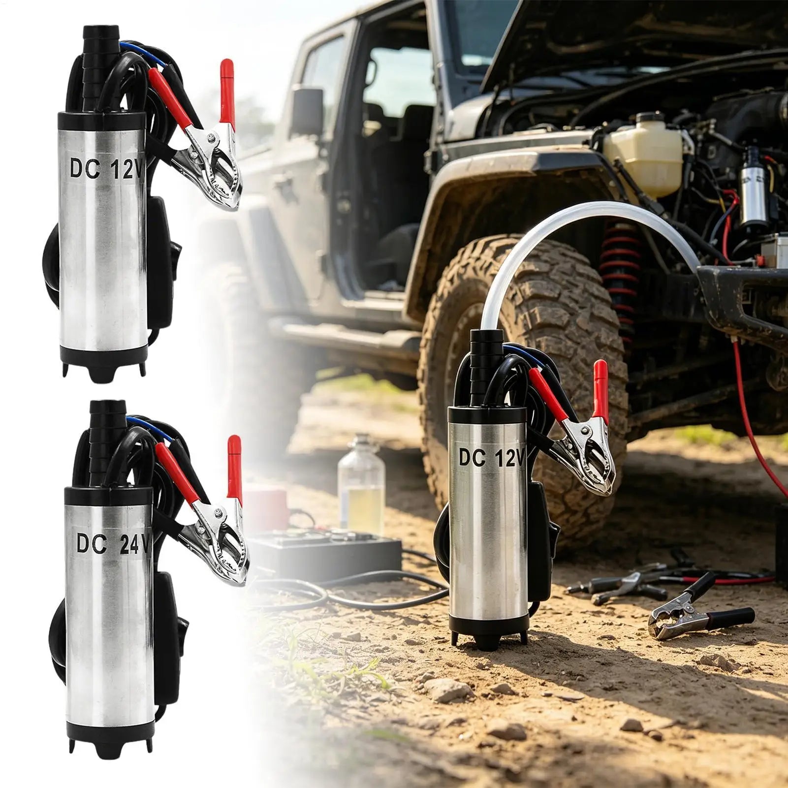 Transfer Pump Heavy Duty Multi Purpose Portable Water Dispenser 12V 24V 38mm Transfer Pump for Oil for Automotive Car Engine Peaceful Pleasures Health and Wellness
