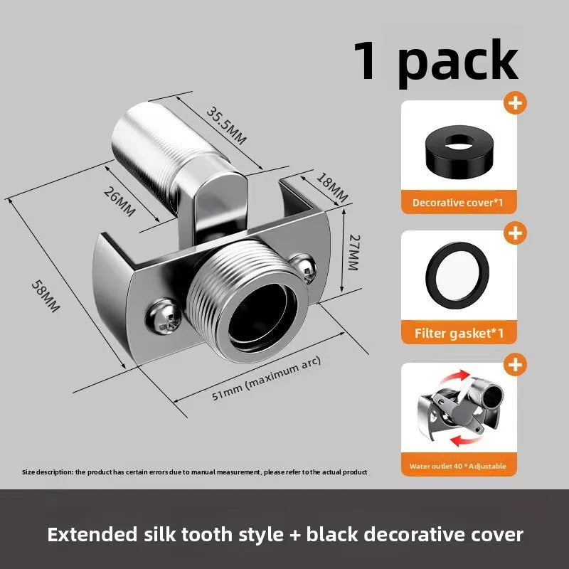 360° Adjustable Eccentric Faucet Corner Tap Adapter | Kitchen