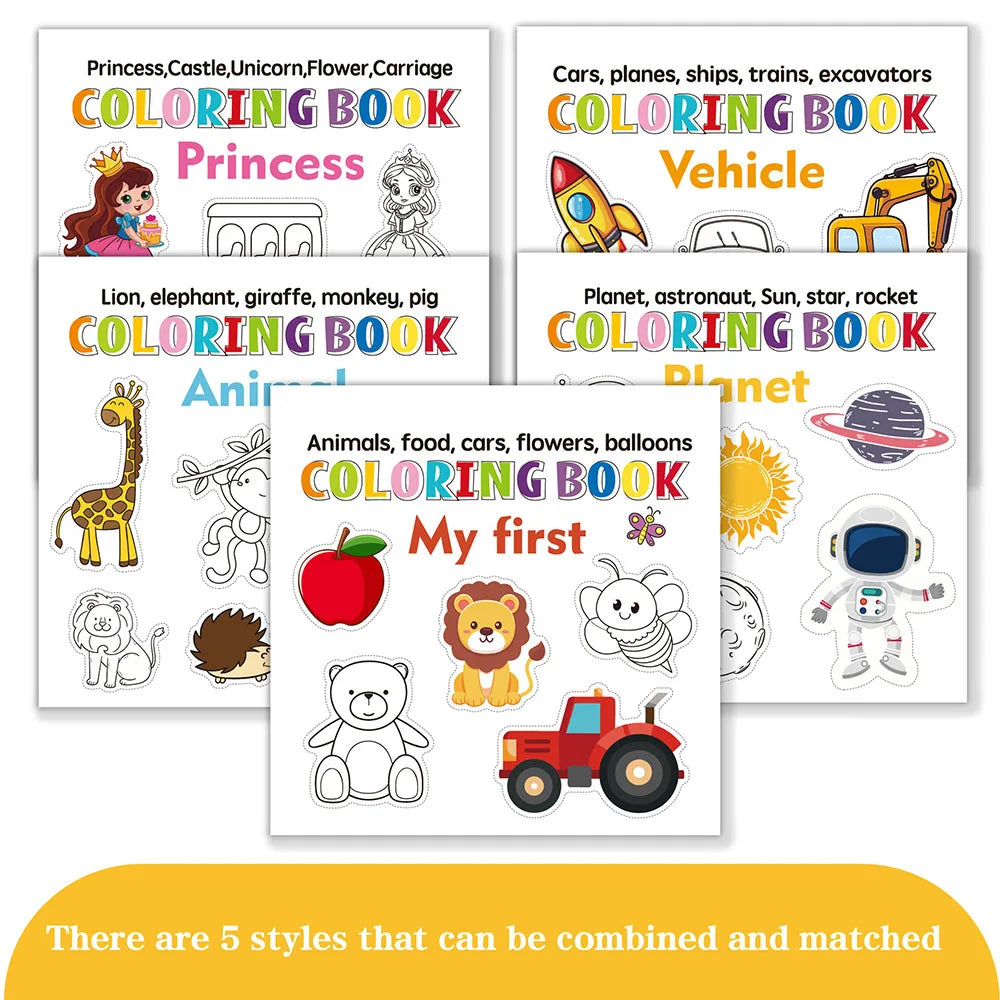 50 Mini Portable Doodle Books Student Decompression Coloring Various