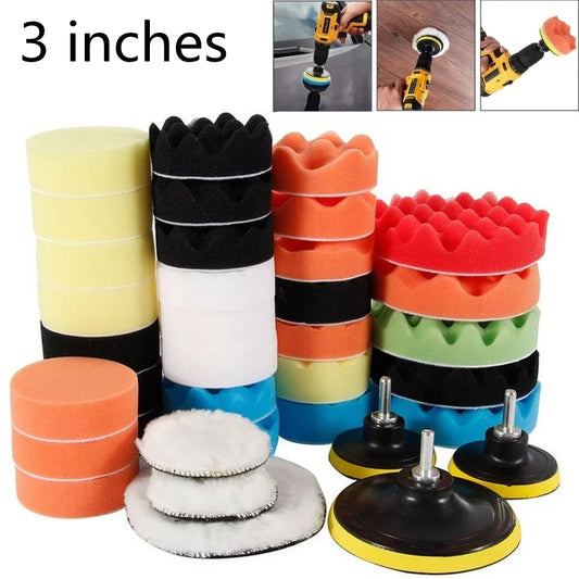 Car Polishing Sponge Pad Kit – Foam Buffer for Auto & Moto Peaceful Pleasures Health and Wellness