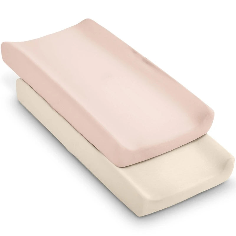 2-Pack Diaper Changing Pad Cover – Soft Breathable Changer Sleeve
