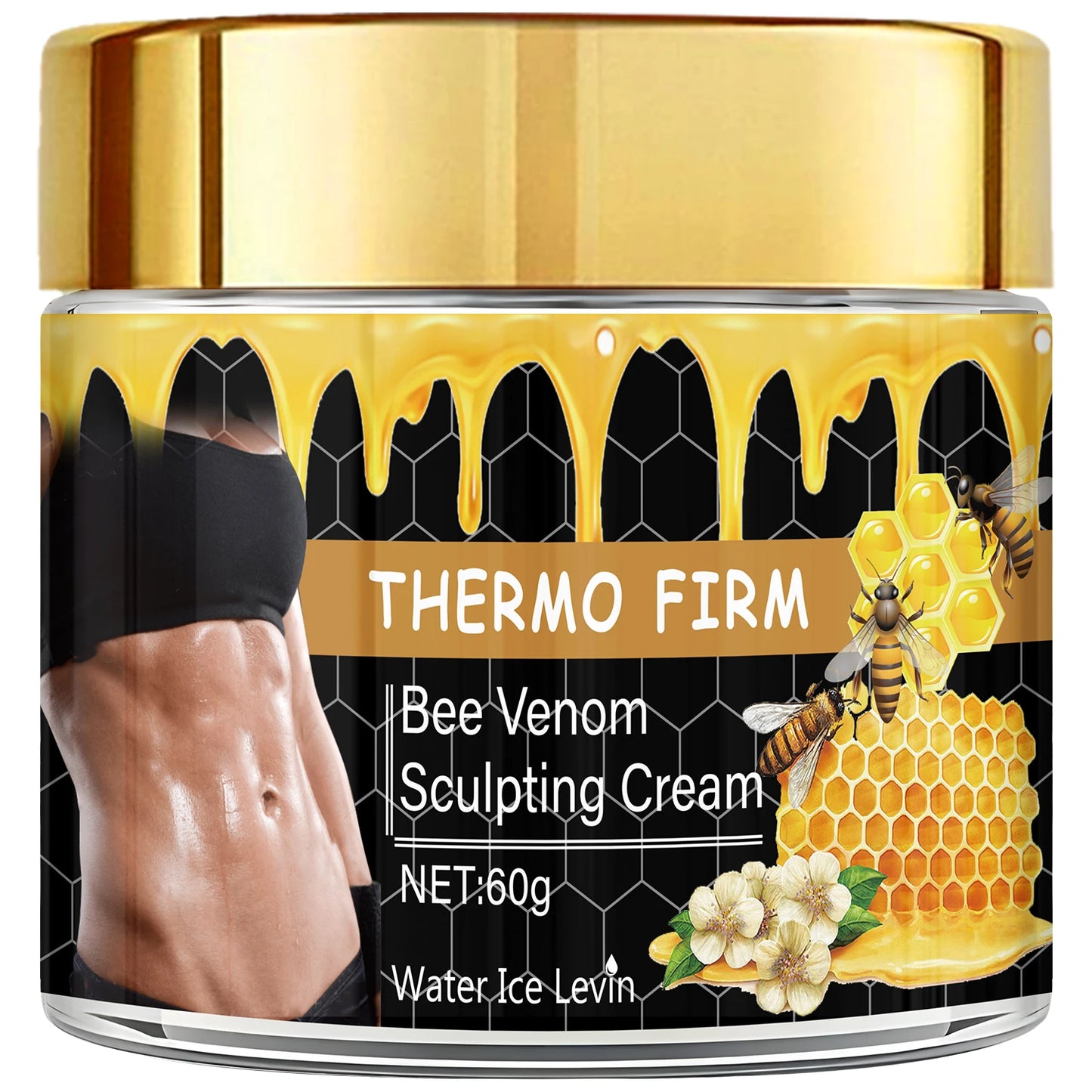 Bee Venom Sculpting Body Oil – Collagen & Hyaluronic Acid Body Sculpting Cream Peaceful Pleasures Health and Wellness black 60g