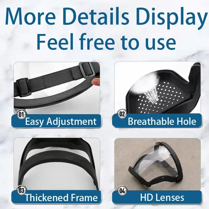 Full Face Shield Anti-Fog Transparent Splash Protector