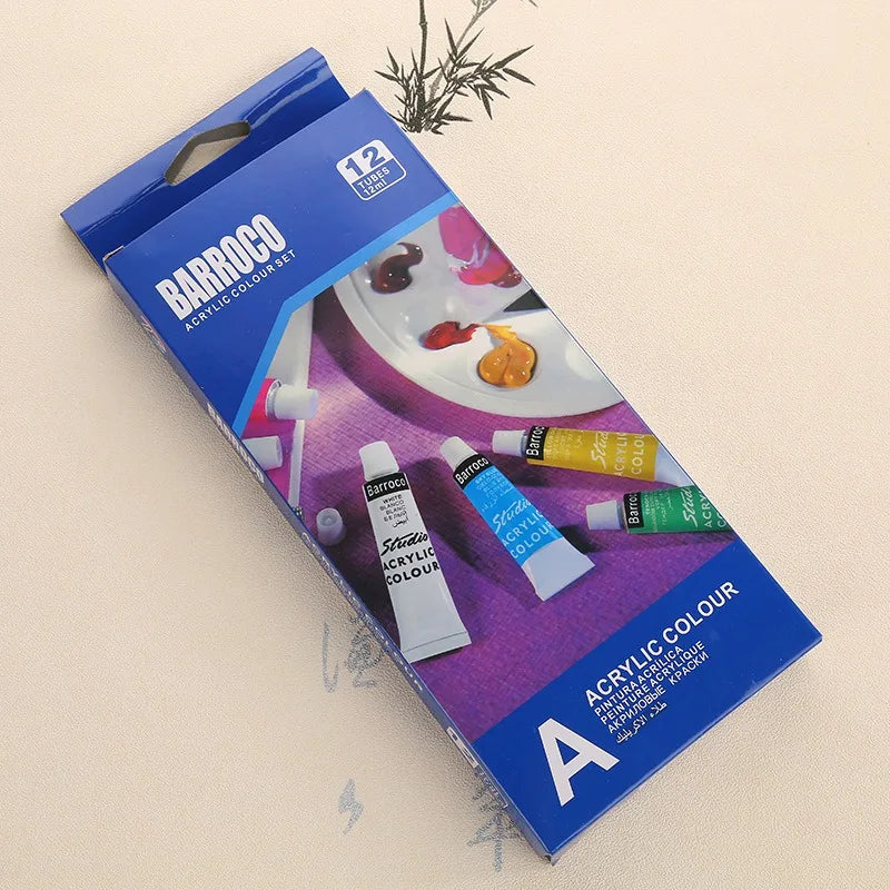 12Colors DIY Art Painting Paint Professional Acrylic Watercolor