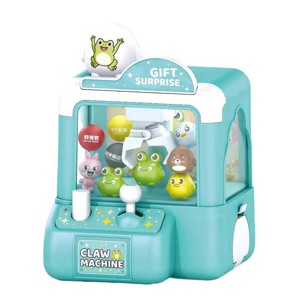 Mini Claw Machine Toy for Kids Portable Desktop Arcade Game Parent‑Child Interactive Grabber Machine Birthday Gift Peaceful Pleasures Health and Wellness Frog