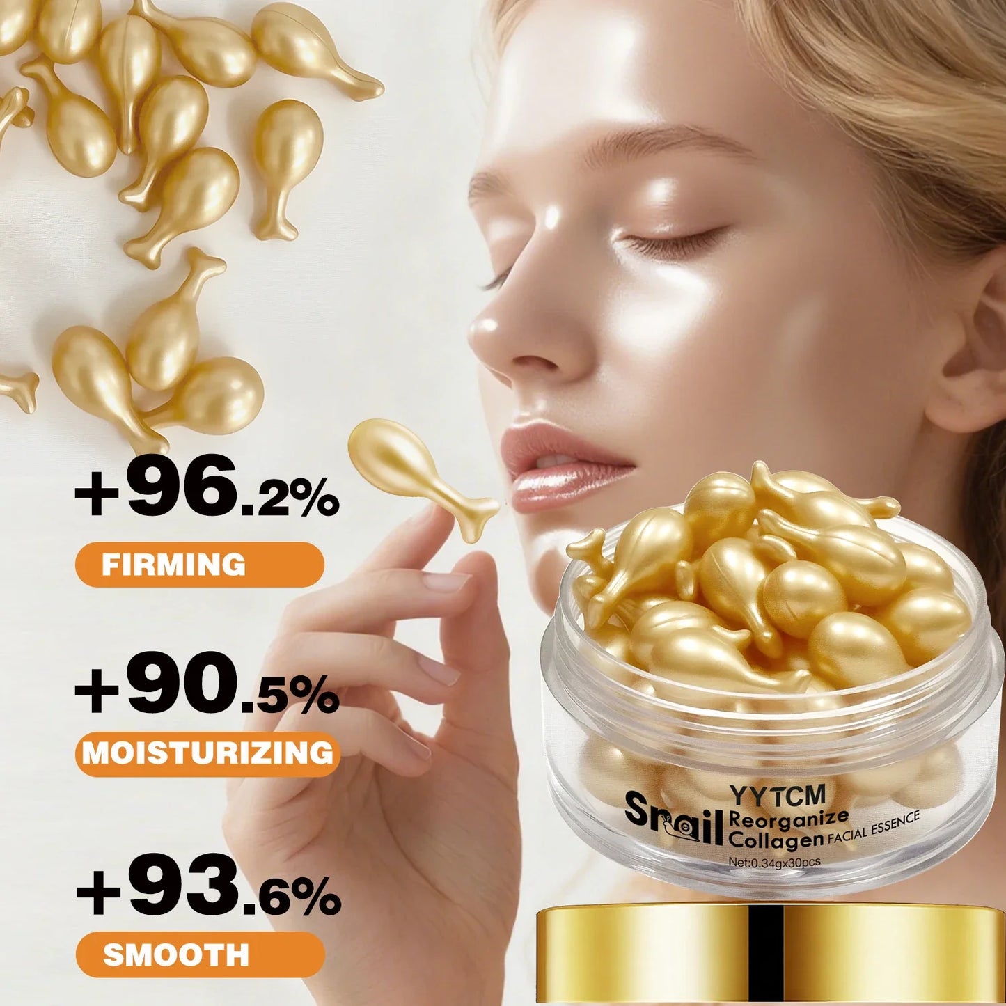 Snail Collagen Serum Capsules – Hydrating & Firming Essence