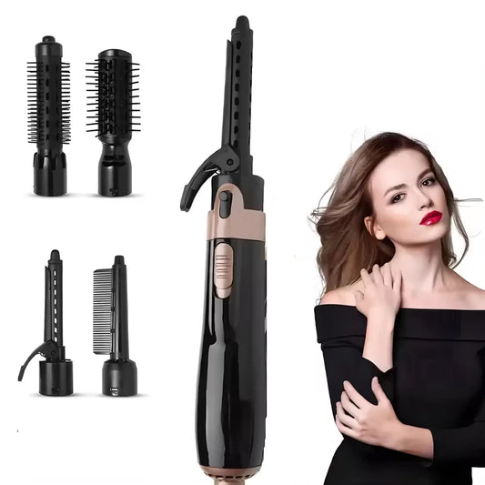 Interchangeable Brush Head Negative Ion Hair Dryer Brush Multiple Function Hot Air Hair Blow Dryer Peaceful Pleasures Health and Wellness