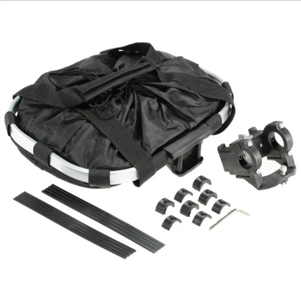 2-in-1 Bike Front Basket & Pet Carrier Bag – 5KG Handlebar Bag