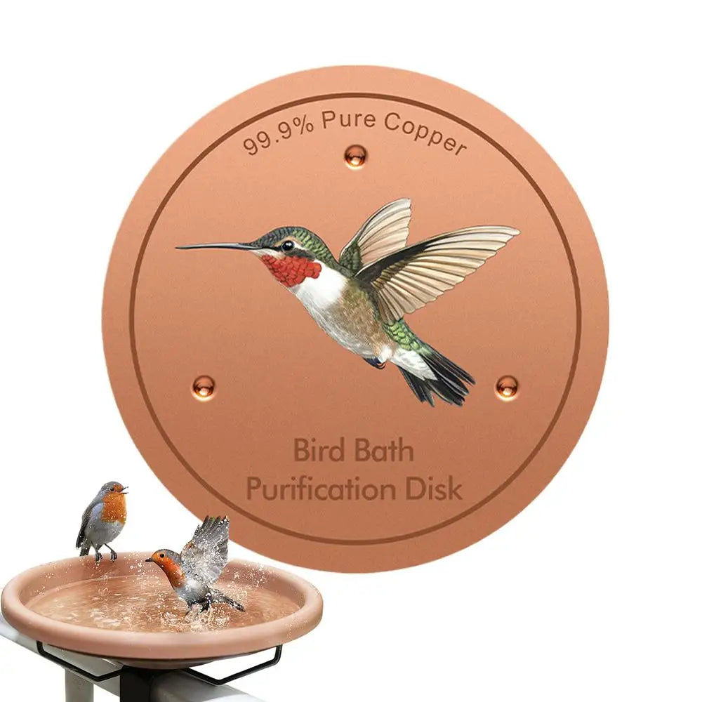 Copper Disc for Bird Bath – 10cm Water Purification Disk