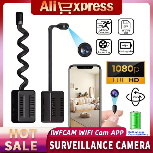 Mini WiFi Surveillance Camera,HD 1080P,Motion Detection,Remote Security Camera,Loop Recording Wireless Nanny Cam for Home Outdoo Peaceful Pleasures Health and Wellness