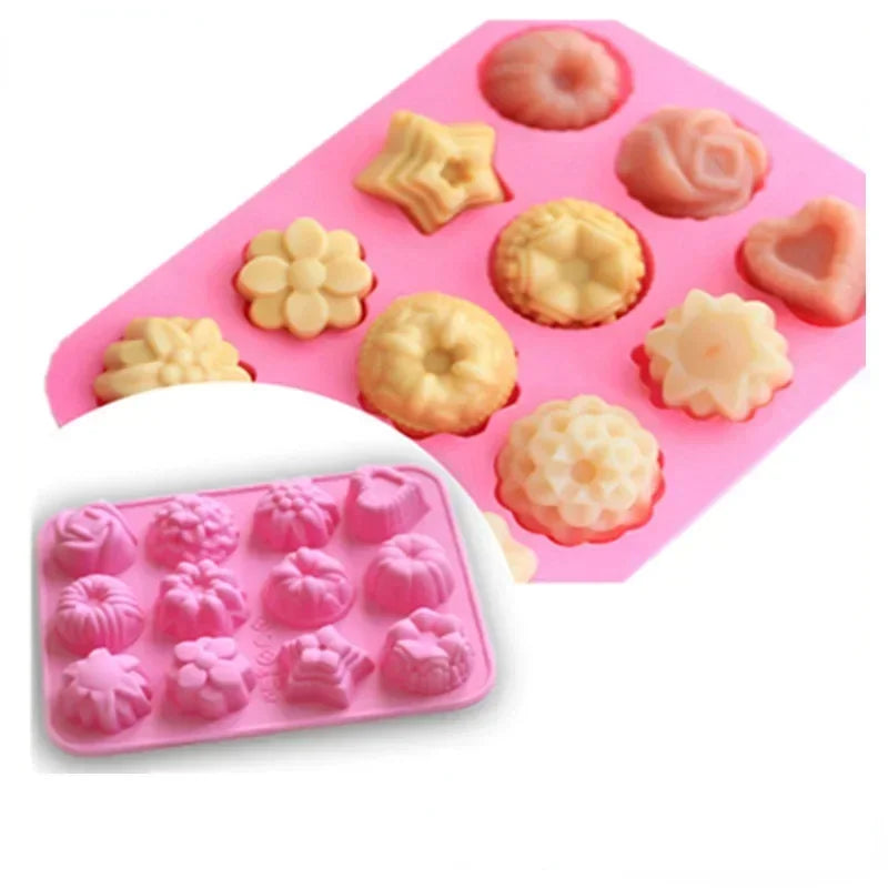 Flower Grass Mold Silicone Multi-style Baking Cake Candy Chocolate