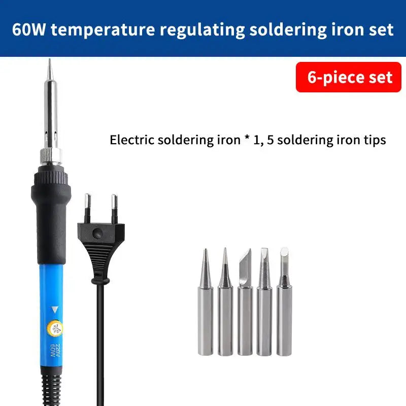 60W Adjustable Electric Soldering Iron Kit – 110V/220V