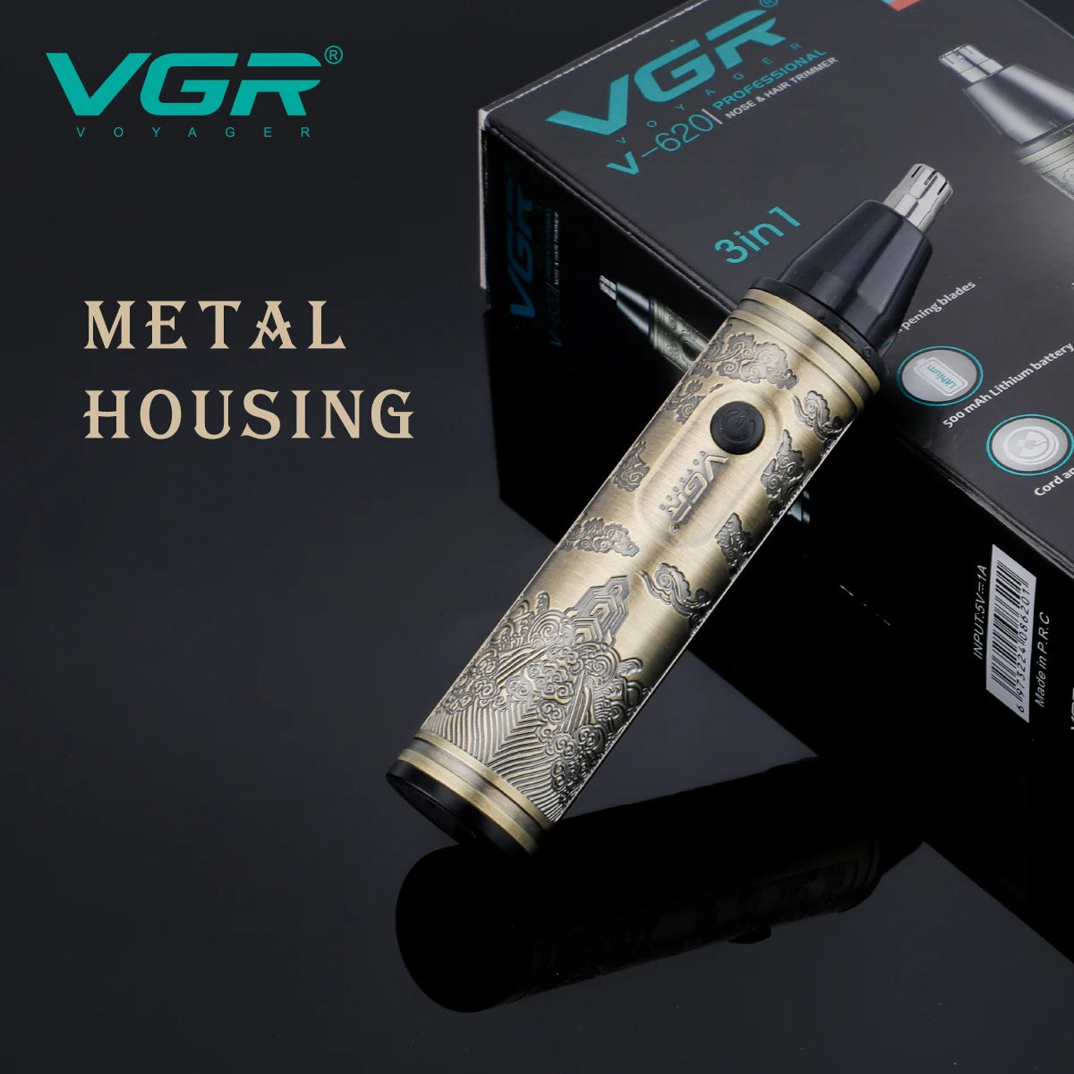 VGR 620 3-in-1 Hair Trimming Set Personal Deep Care Beauty Machine Nose Hair Trimmer Sharp Shaver Shaver Body Hair Trimmer Peaceful Pleasures Health and Wellness