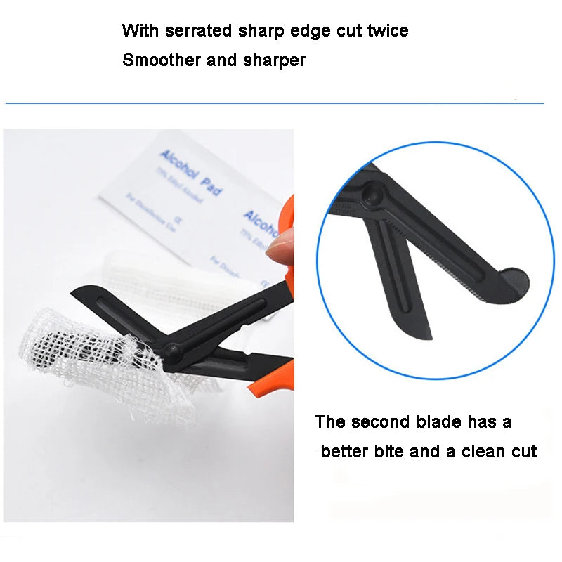 Gauze Scissors Stainless Steel Portable Elbow Home Outdoor Trimming Clip Multi-color Multi-specification Outdoor Camping Use Peaceful Pleasures Health and Wellness