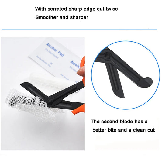 Gauze Scissors Stainless Steel Portable Elbow Home Outdoor Trimming Clip Multi-color Multi-specification Outdoor Camping Use Peaceful Pleasures Health and Wellness