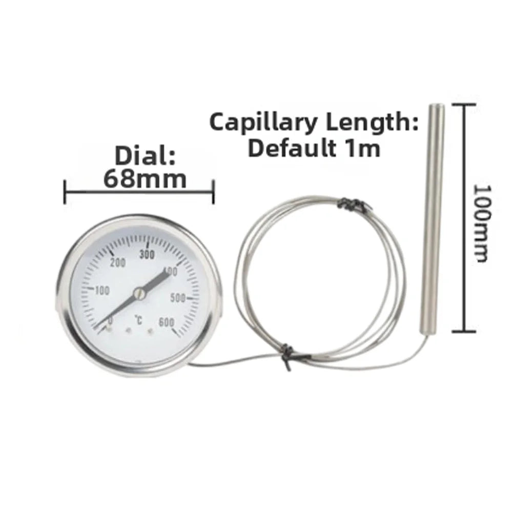 Stainless Steel Oven Thermometer Probe 0 600 Ovens Boilers Industrial