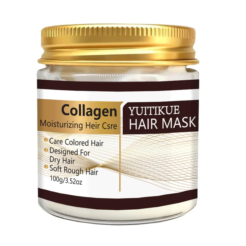 YUITIKUE Collagen Moisturizing Hair Mask | For Colored, Dry & Rough Hair | Deep Hydration & Softening Hair Repair Treatment 100g Peaceful Pleasures Health and Wellness 100g