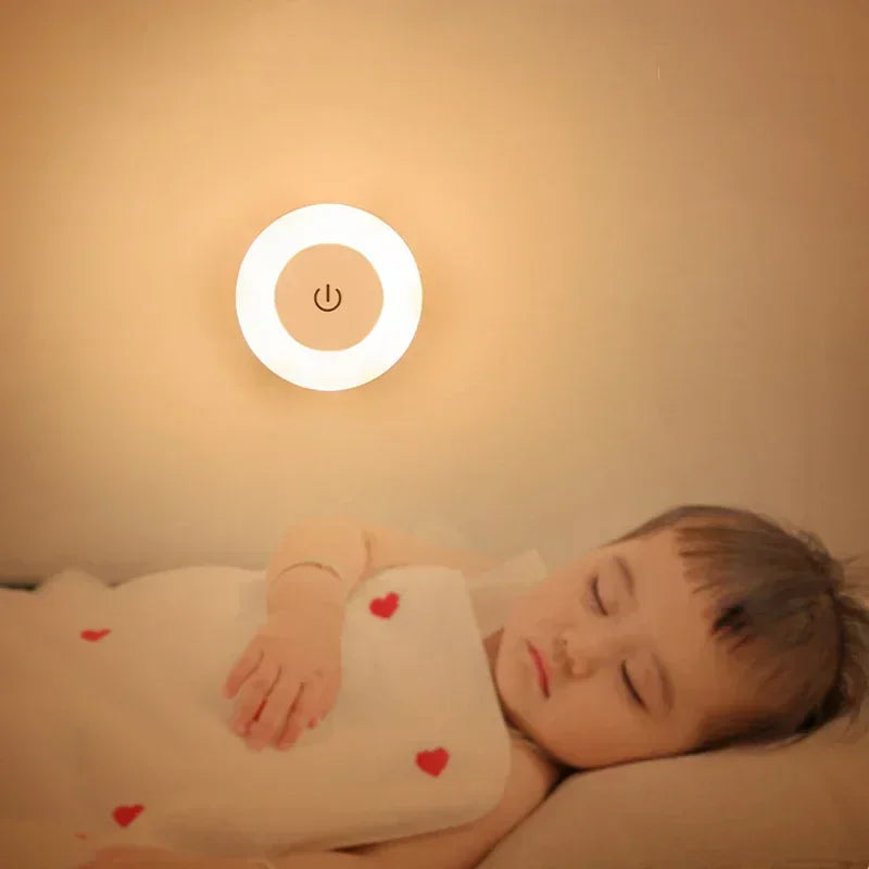 Touch LED Night Light | USB Rechargeable Magnetic Wall Lamp LED Night Light Peaceful Pleasures Health and Wellness