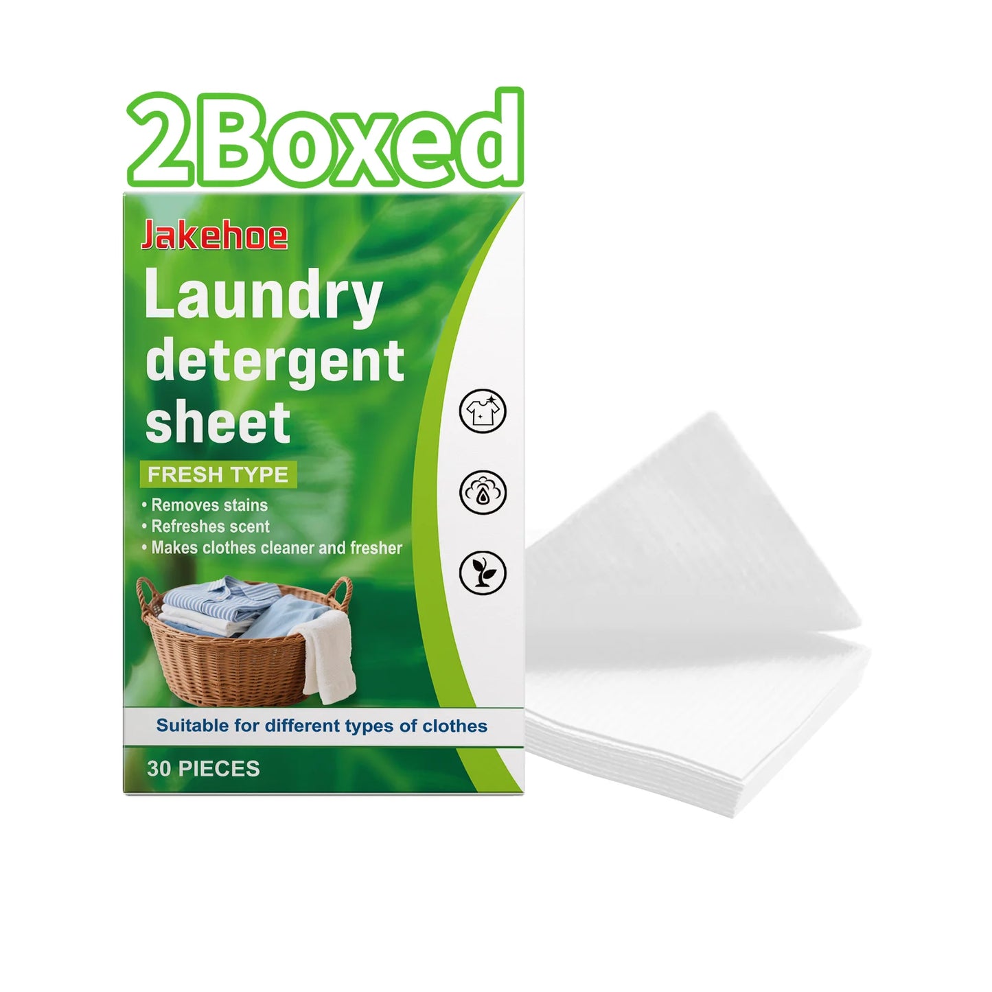Laundry Detergent Sheets Deeply Dissolve Dirt And Grease Stains Suitable For Washing Machines Leaves Clothes Soft And Fragrant Peaceful Pleasures Health and Wellness 2Boxed