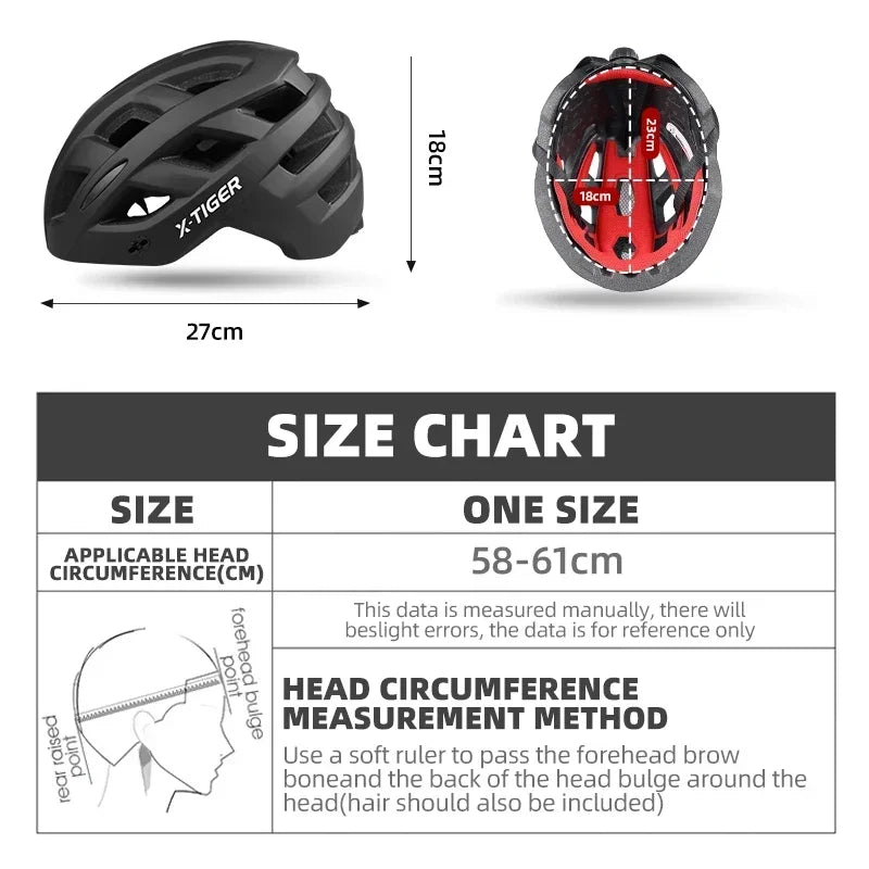 X-TIGER Ultra-Light Mountain Bike Helmet | 21 Vents, CE Rated