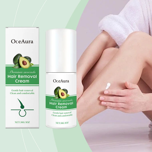 OceAura Avocado Hair Removal Cream | Smooth Skin 30g Hair Removal Cream Peaceful Pleasures Health and Wellness