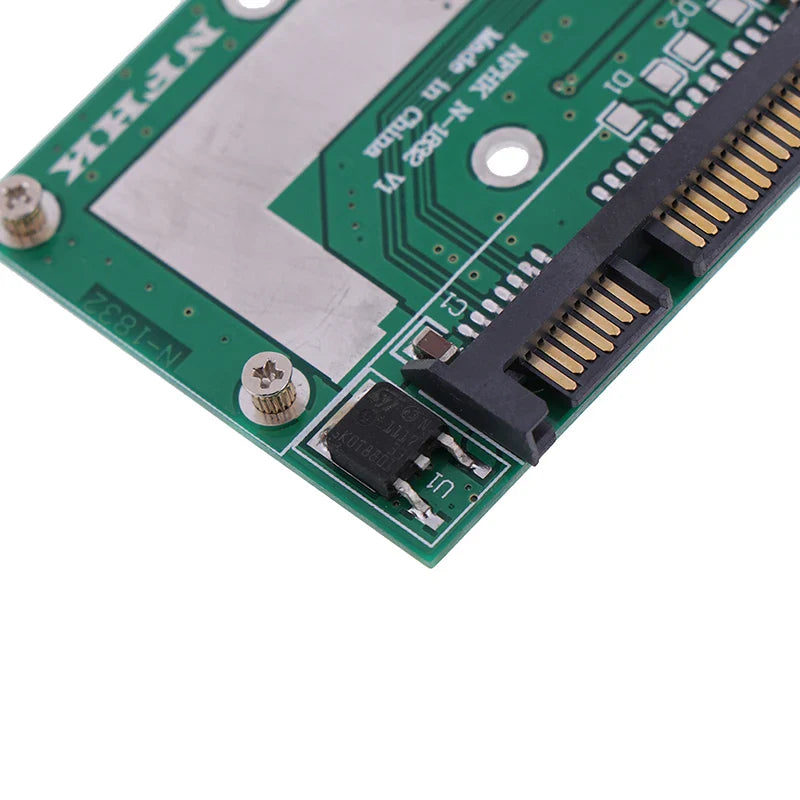 mSATA SSD to 2.5" SATA 6Gbps Adapter Card – Mini PCIe
