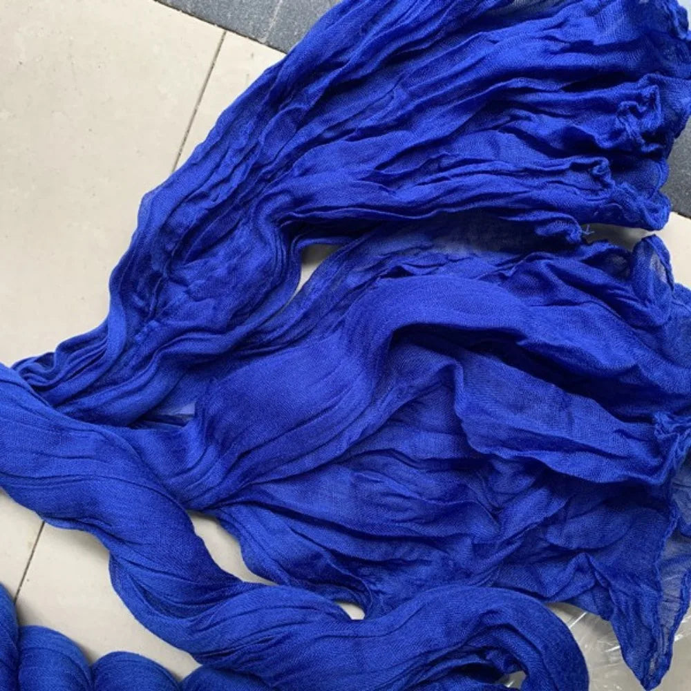 Crepe Table Runner Pleated Polyester Washable 180/300/400cm