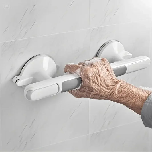 1Pc Elderly Safety Grab Bar - No Drilling Required for Installation, Non-Slip Bathroom Handle with Strong Suction Cup, Heavy-Duty Plastic Structure, Suitable for Bathrooms, Kitchens, Living Rooms - Fall Protection for the Eld Peaceful Pleasures Health and Wellness 1 Piece