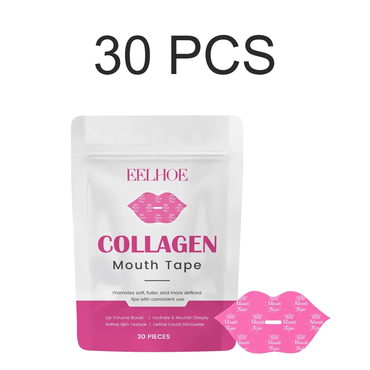 Lip Sleeping Mask Patches – Collagen & Hyaluronic Acid, 30 Pack