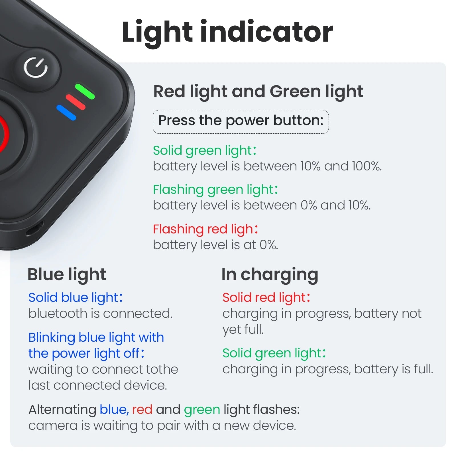 For lnsta 360 X5 X4 X3 ACE PRO2 GO 3S Sports Camera BT Remote Control 50 Meters Remote Control Distance Waterproof Design Peaceful Pleasures Health and Wellness