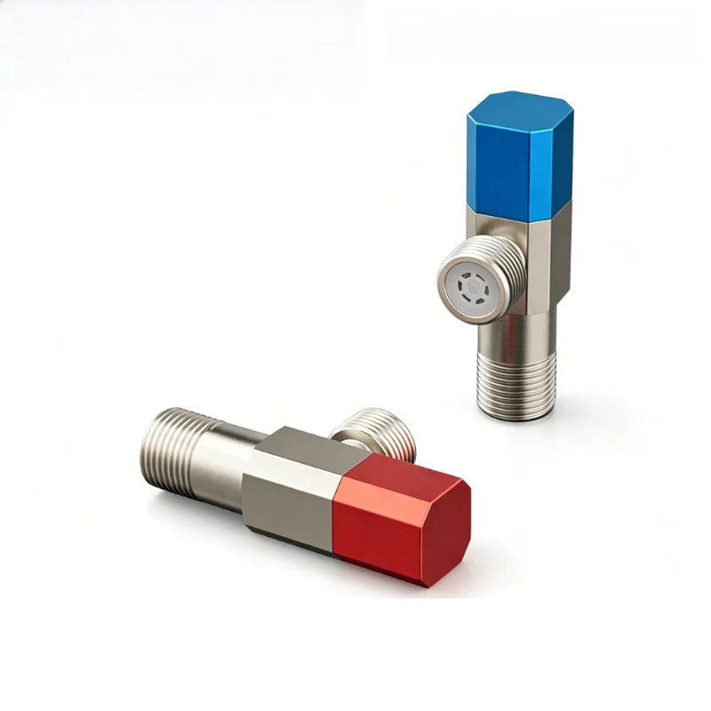 Brass Angle Valve – Hot & Cold Threaded Bathroom Shutoff Valve