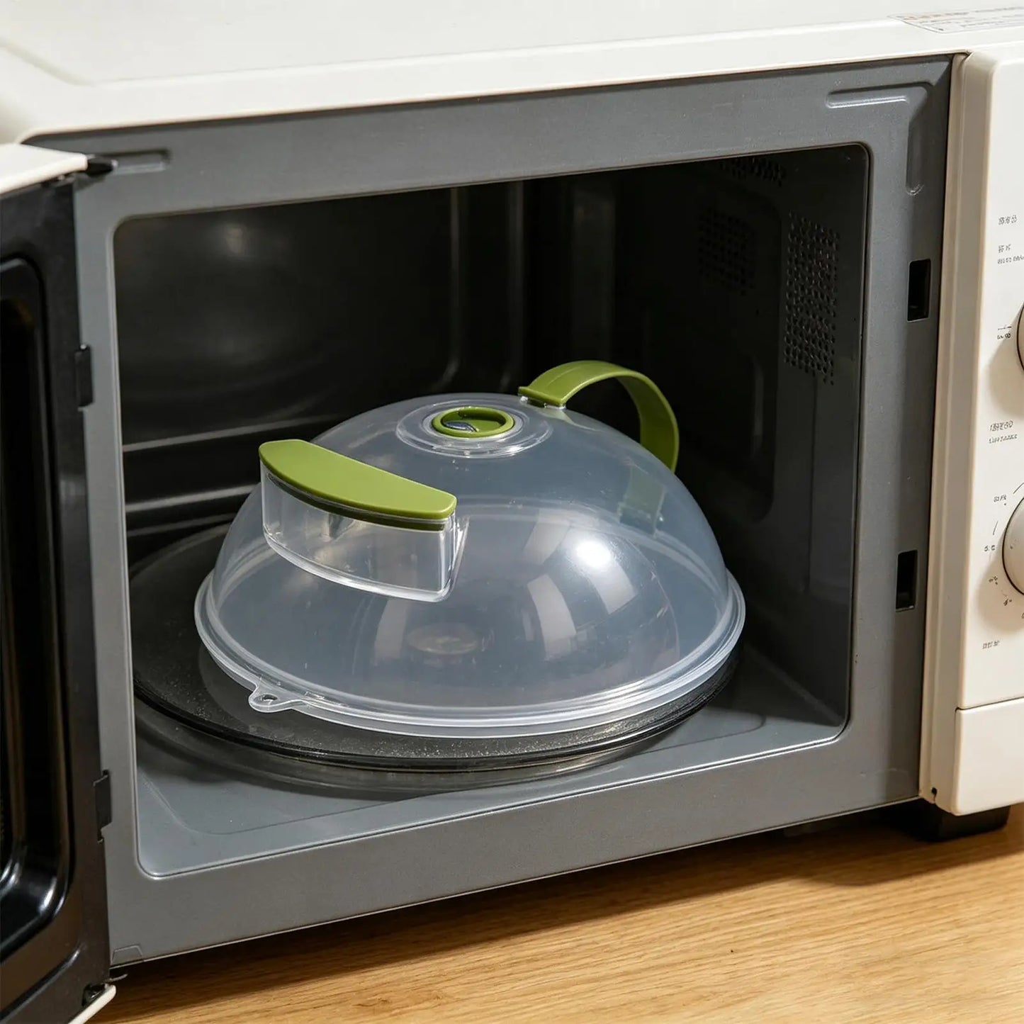 Microwave Food Cover 10.6" Splatter Guard with Steam Vent Lid