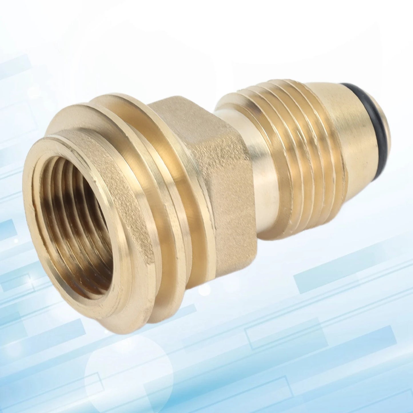 Propane Brass Fittings Adapter Converts LP POL Service Valve to QCC1 Type1 Hose Propane Adapter Peaceful Pleasures Health and Wellness