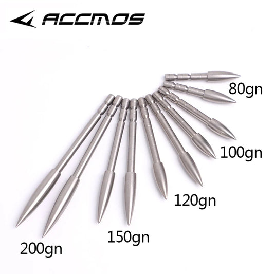 12 Stainless Steel Bullet Point Tip DIY 100 120 150 200 Grain ID Peaceful Pleasures Health and Wellness 12pcs 80gr-OD6.1