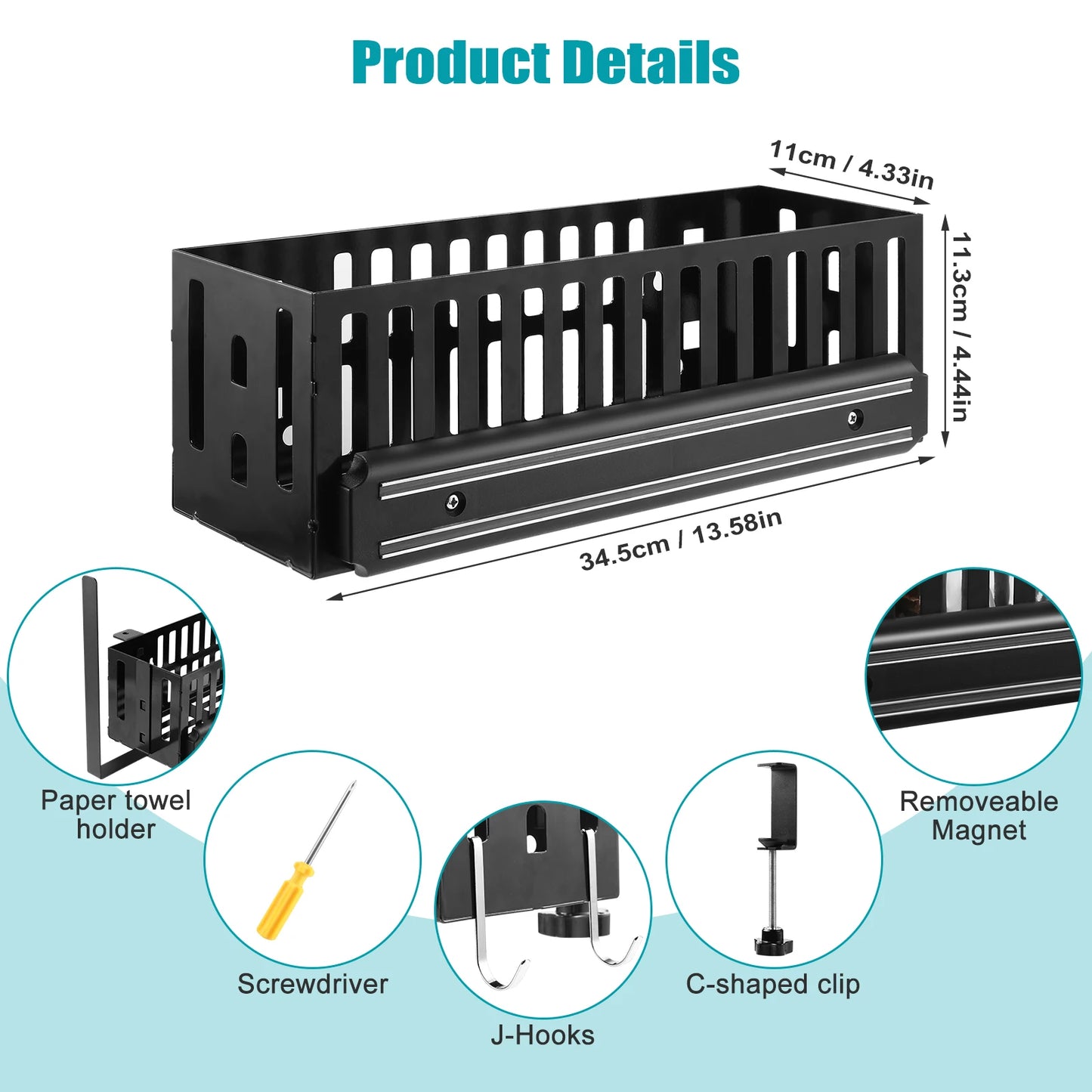 Outdoor Grill Side Holder Cafe Household Wall Mount Condiment Storage