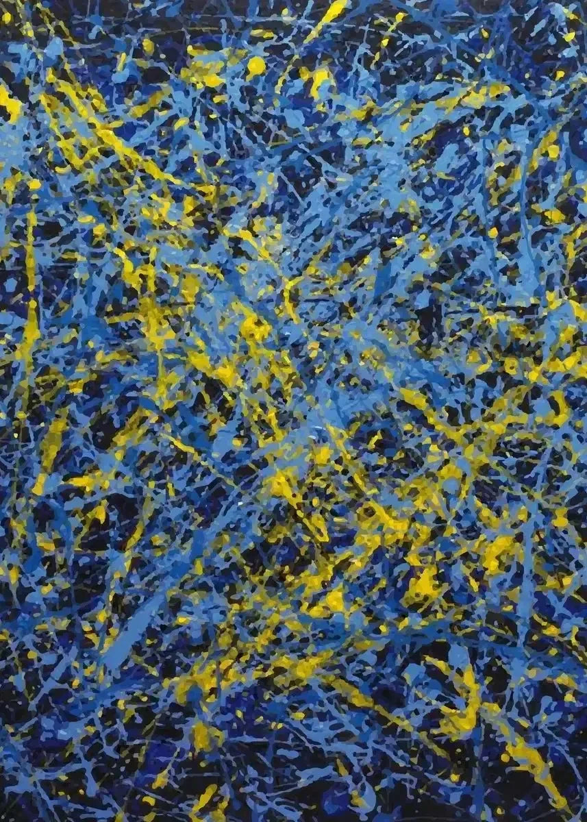 Jackson Pollock Abstract Oil Paintings on Canvas Famous Art Prints for Living Room Wall Decor Modern Art Posters Peaceful Pleasures Health and Wellness P8 35x45cm