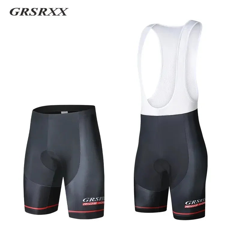 Men's Cycling Bib Shorts – 5D Gel Pad, Anti-Slip & Breathable