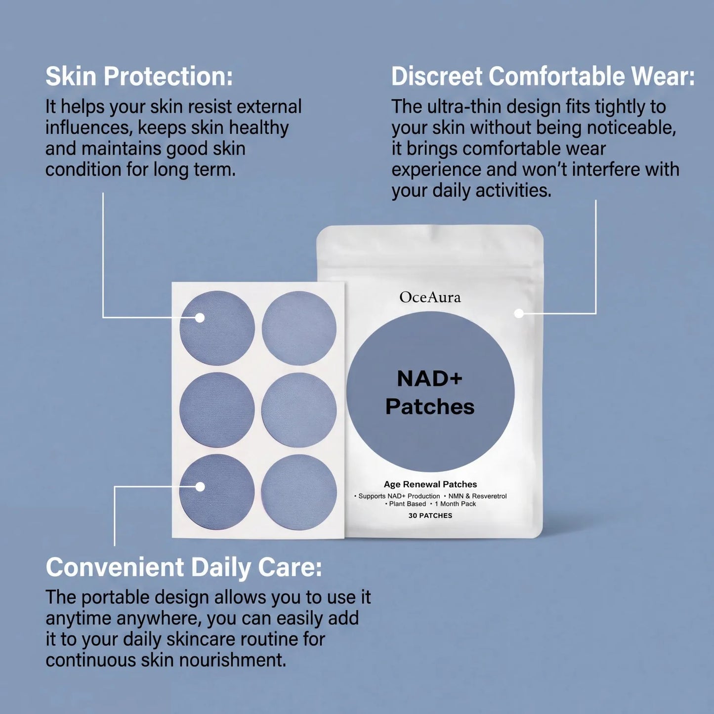 30 PCS Moisturizing Body Patches – Daily Hydrating Skin Stickers