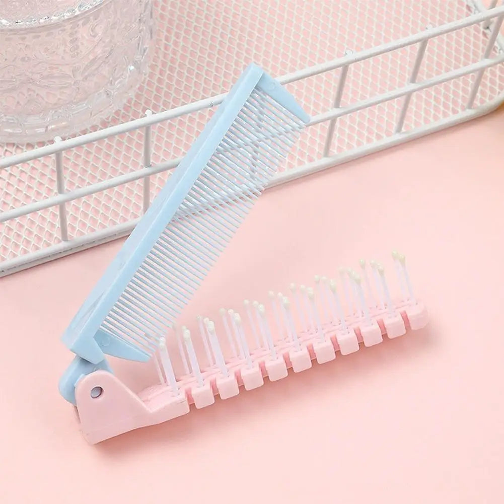 Portable Folding Hair Comb – Anti-Static Travel Styling Tool