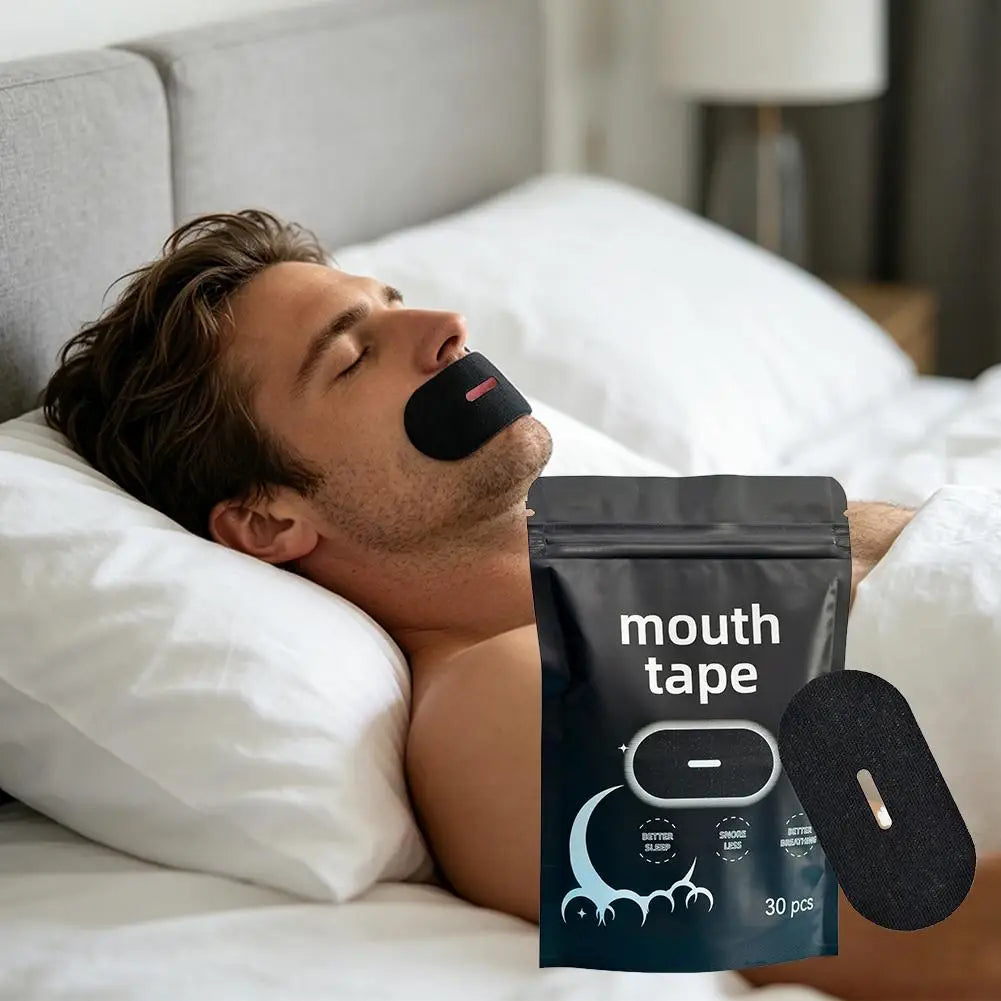Anti-Snoring Mouth Tape Sleep Strips – 30 Pcs Breathable & Gentle Sleep & Snoring Aids Peaceful Pleasures Health and Wellness