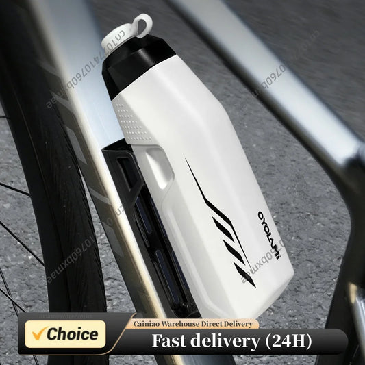 650ml Aerodynamic Water Bottle Bracket Set Squeeze To Drink Design Pneumatic Cycling Water Bottle for Road Mountain Bicycle Peaceful Pleasures Health and Wellness
